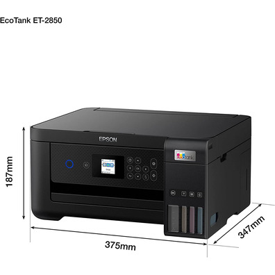 Multifunción Color Recargable Color Epson Ecotank ET-2850 WiFi / Dúplex Negra