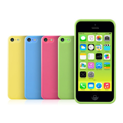 Funda minigel Muvit iPhone 5C Preto / verde