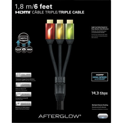 AFTERGLOW TRIPLE CABLE HDMI 6\' (ROJO/DORADO/VERDE) + HDMI