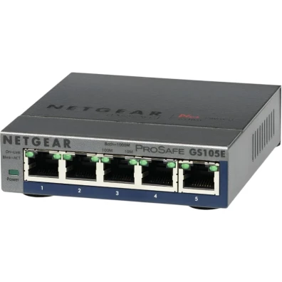 Switch Gerenciado NETGEAR GS105E Gigabit Ethernet L2/L3 Gris