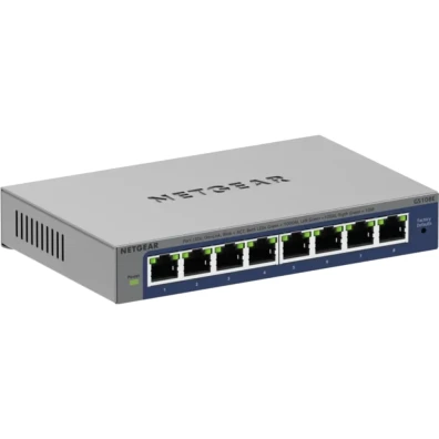 Comutador Gigabit Ethernet L2/L3 Não Administrado NETGEAR GS108Ev4 - Gris