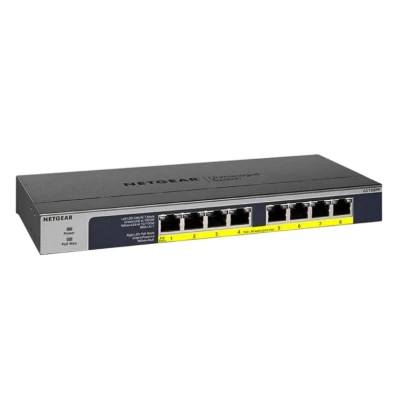 Switch NETGEAR GS108PP 8 Portos Gigabit Ethernet sem Gerir