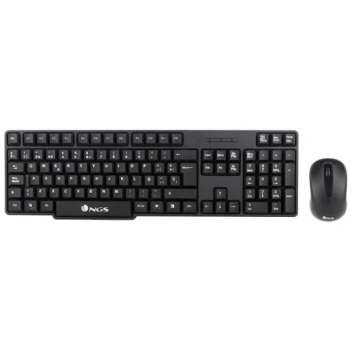 NGS Euphoria Kit Teclado + Rato Sem Fio Inglês Preto