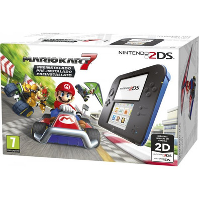 Nintendo 2DS Azul/Preto + Mario Kart 7