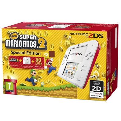 Nintendo 2DS Roja + Novo Super Mario Bros 2