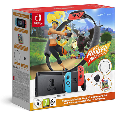 Nintendo Switch + 2 Mandos Joycon + Ring Fit Adventure (Telefone)
