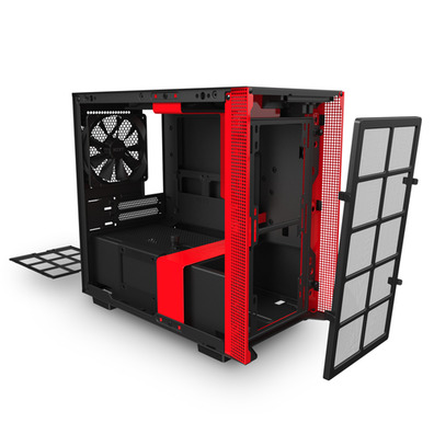 NZXT Caixa MINI ITX H210 Preto-Vermelho