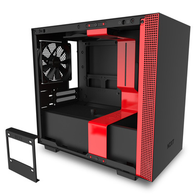 NZXT Caixa MINI ITX H210 Preto-Vermelho