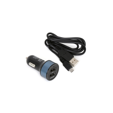 Carregador de carros Omega 2xUSB AZUL OCCURO