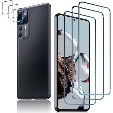 Acessórios Xiaomi 12T - Pack de 3 Protectores de Ecrã e 3 de Câmara