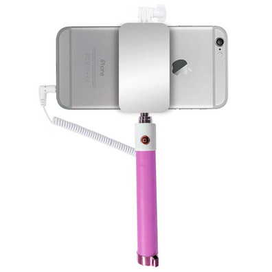 Pau selfie Monopod com espelho trasero Rose Red