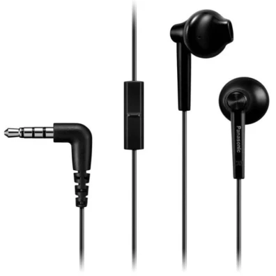 Auriculares Panasonic RP-TCM55E Alámbricos Negro, Som estéreo