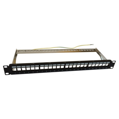 PANEL MODULAR WP 24 PUERTOS STP CAT5E/6 COM GESTOR DE CABLES