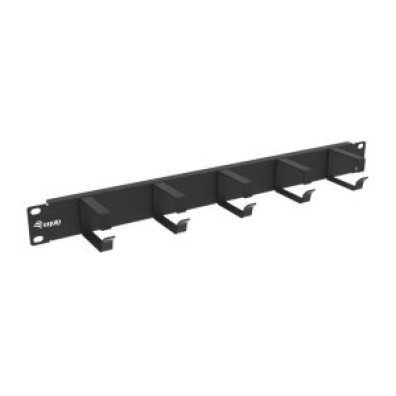 PANEL ORGANIZADOR DE CABLES COLOR NEGRO 1U PARA ARMÁRIO COM GUIAS METALICAS - Equip