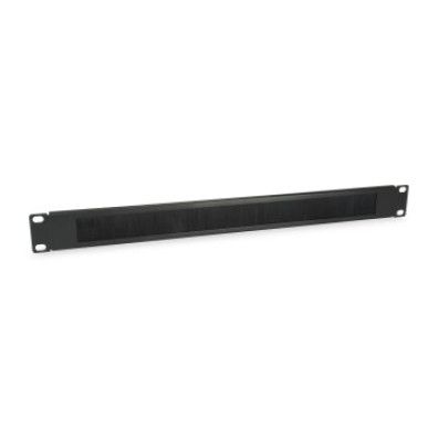PANEL PASACABLES COM CEPILLO EQUIP 1U RACK19" NEGRO
