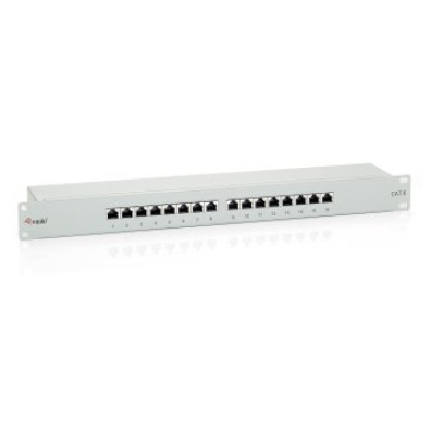 Patch Panel Equip 16 Portos CAT6 Apantallado Cinzento Claro