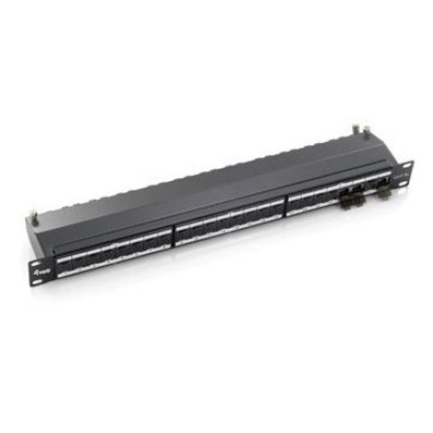 Painel de 24 Portos Cat 6A Apantallado Premium - Cinzento Claro