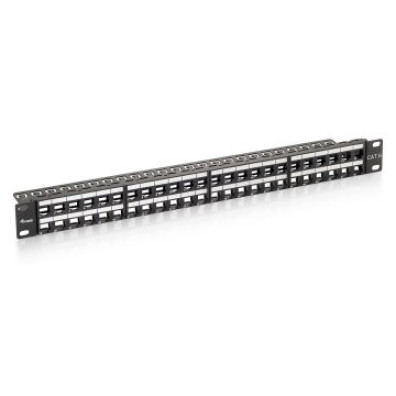 Patch Panel Keystone Slim 1U UTP CAT.6 Vacío - 48 Portos