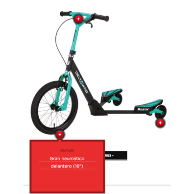 Razor de skate DeltaWing