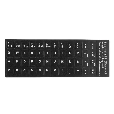 Colatinas Teclado Espanhol Preto- Personaliza o seu teclado
