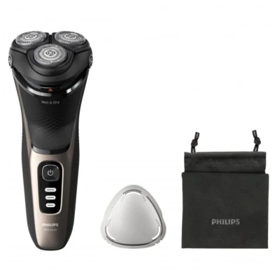 Afeita elétrica Philips Shaver 3000 Series - Preto/Oro