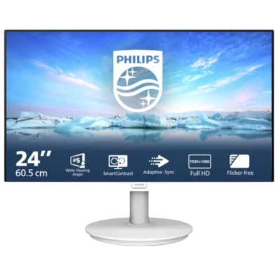 Monitor Philips V Line Branco 23.8 FullHD IPS