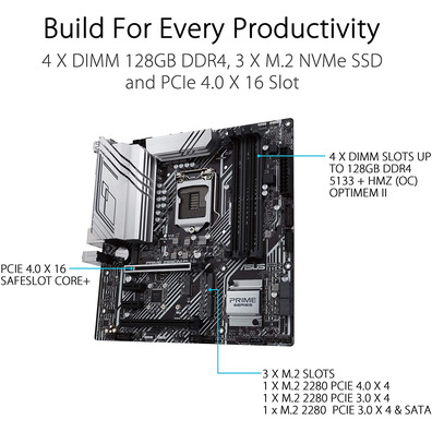 Base Base ASUS 1200 Prime Z590M-Mais