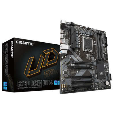 GIGABYTE B760 DS3H DDR4 Placa base para CPUs Intel Core de 14a geração e até 5333MHz DDR4 (OC)