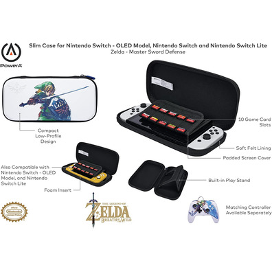 Power A Slim Case A Lenda de Zelda (Switch/Lite/OLED)