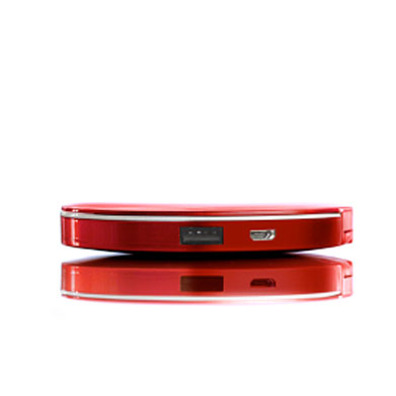 Espelho Bolsa Power Bank 3000mAh Vermelho