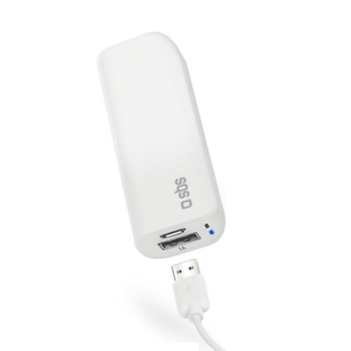 Powerbank Compacto 3000 mAh Branco SBS