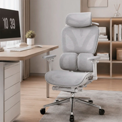 Powerbasic Cadeira de escritório Ergonómica Beja Gris