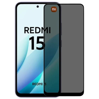 Protetor Antiespia de Cristal Templado para Xiaomi Redmi 15 4G/5G