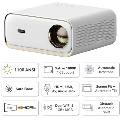 Proyector X5/ 1100 Lúmenes / Full HD/ HDMI/ Bluetooth / WiFi