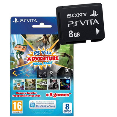 PSVita Adventure Megapack (Memory card 8 GB + 5 Jogos)