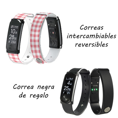 Leotec Smartband Cool HR Cloth Rosa