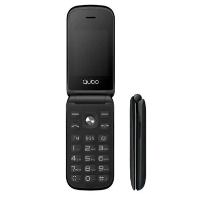 Qubo X-209 Telefone para Pessoas Maiores 2.4", 4G, Botão SOS, Tapa, 1000 mAh - Preto