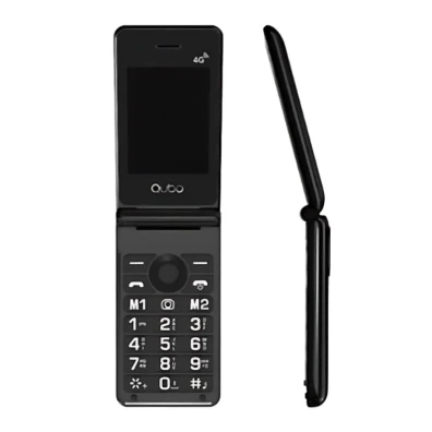 Telefone Qubo X-28 2.8" Preto 4G com Botão SOS e Bateria 1000 mAh