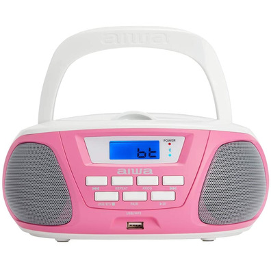 Rádio CD Aiwa Boombox BBTU-300PK Rosa