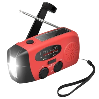Radio Stonego 2000 mAh Vermelho - Rádio de Emergência