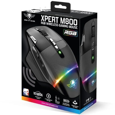 Ratón Gaming Inalámbrico Spirit da Gamer Xpert M800 10000 DPI