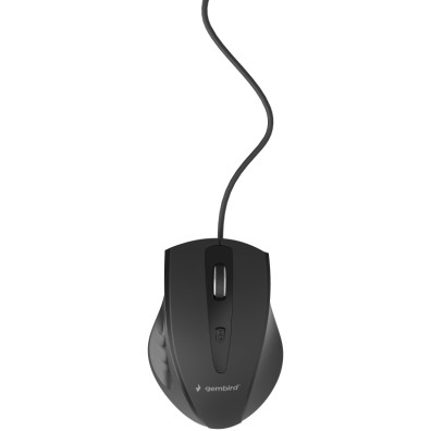 RATON OPTICO GEMBIRD COM CABLE, NEGRO