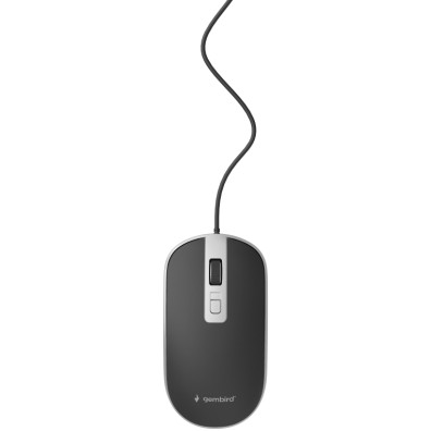Gembird - Ratão Óptico Gembird Caboado Usb Negro Y Plata Gb71300