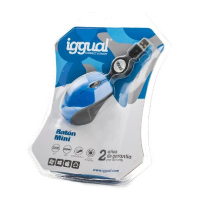 Rato Iggual Mini Óptico 1200 DPI  Azul