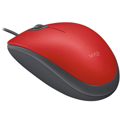 Ratón Logitech M110 Silencioso Mouse Rojo 1000 DPI