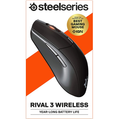 Ratón Steelseries Rival 3 18000DPI Wireless TICO NEGRO