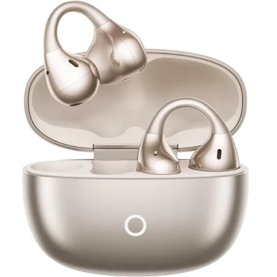 Auriculares Bluetooth Realme Buds OpenWear Clip Dourado com Redução de Ruído IA
