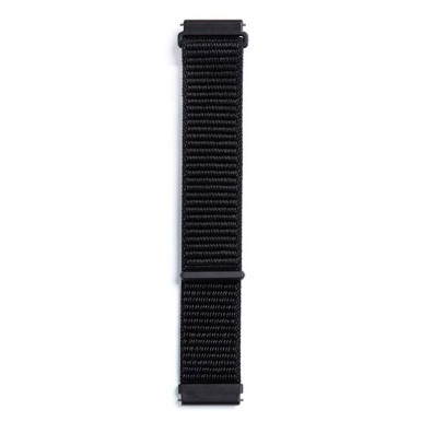 Correia Universal Nailon 20mm para Smartwatch Xiaomi/Amazfit/Samsung/Huawei/Realme/Ticwatch - CROCOCASE - Preto