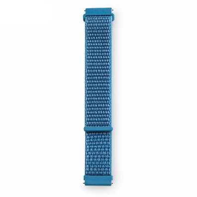 Correia Universal Nailon 20mm para Smartwatch Xiaomi/Amazfit/Samsung/Huawei/Realme/Ticwatch - CROCOCASE - Azul