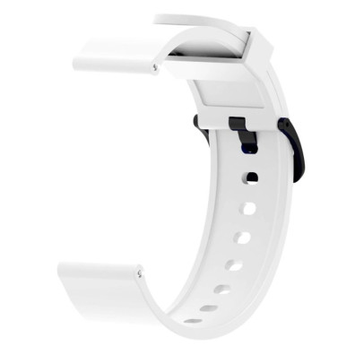 Correia Universal Silicona Gum 20mm para Smartwatch Xiaomi/Amazfit/Samsung/Huawei/Realme/Ticwatch - Branco